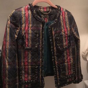 Gorgeous plaid crew jacket